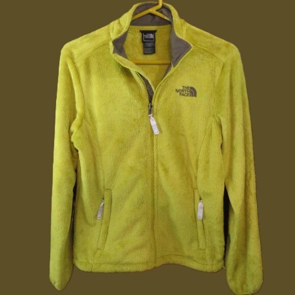 North Face Women's Fleece Jacket Chartreuse Yellow Full Zip Size Small - Picture 1 of 9